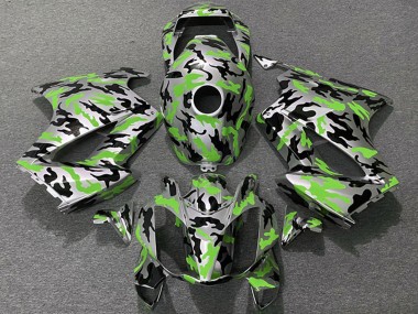 2002-2013 Green Camouflage Honda VFR 800 Motorcycle Fairings