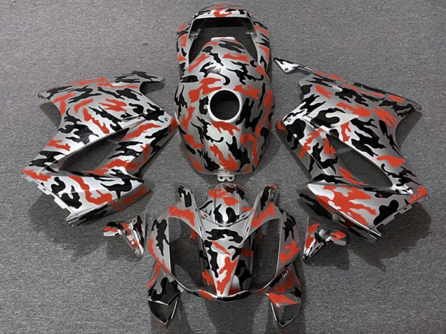 2002-2013 Red Camouflage Honda VFR 800 Motorcycle Fairings