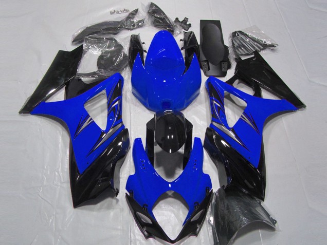 2007-2008 Blue Glossy Black Suzuki GSXR 1000 Motorcycle Fairing