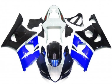 2003-2004 White Blue Glossy Black Suzuki GSXR 1000 Motorcycle Fairings