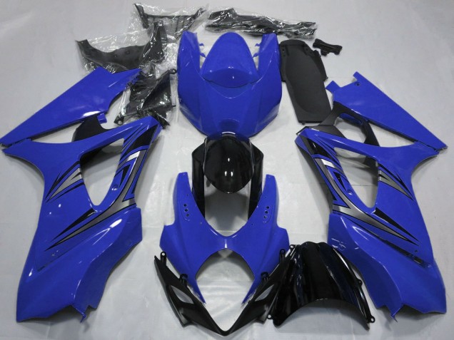 2007-2008 Blue Glossy Black OEM Style Suzuki GSXR 1000 Motorcycle Fairings