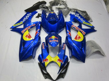 2007-2008 Blue Yellow Red Bull Suzuki GSXR 1000 Motorcycle Fairings