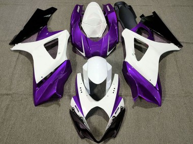 2007-2008 White Purple Black Suzuki GSXR 1000 Motorcycle Fairings