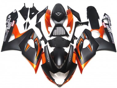 2005-2006 Orange Black Suzuki GSXR 1000 Motorcycle Fairings