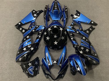 2007-2008 Blue Glossy Black Star Suzuki GSXR 1000 Motorcycle Fairings