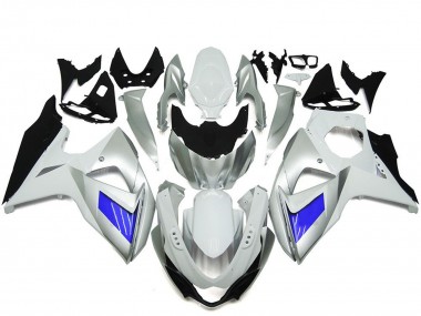 2009-2016 White Blue Suzuki GSXR 1000 Motorcycle Fairing