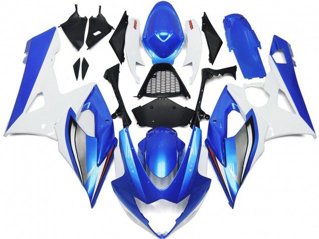 2005-2006 White Blue Suzuki GSXR 1000 Motorcycle Fairings