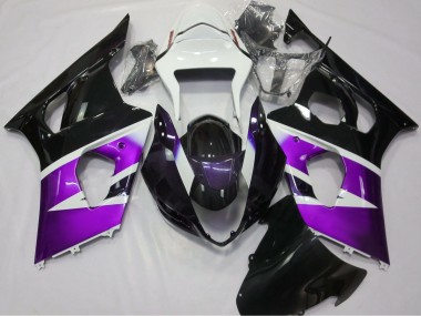 2003-2004 Purple White Glossy Black Suzuki GSXR 1000 Motorcycle Fairings