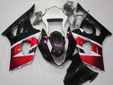2003-2004 Red White Glossy Black Suzuki GSXR 1000 Motorcycle Fairings