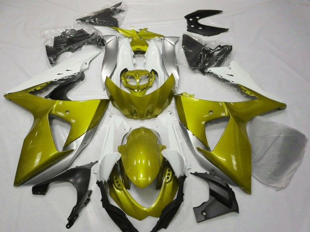 2009-2016 White Yellow Suzuki GSXR 1000 Motorcycle Fairings