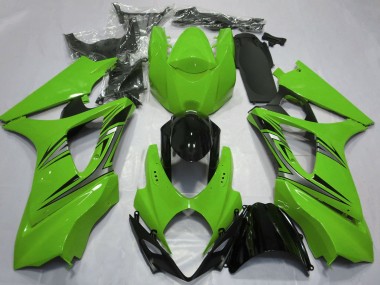 2007-2008 Green Glossy Black OEM Style Suzuki GSXR 1000 Motorcycle Fairings