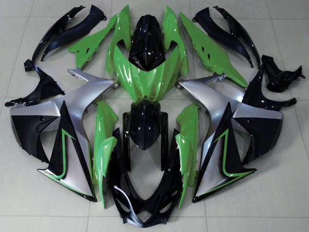 2009-2016 Green Silver Black Suzuki GSXR 1000 Motorcycle Fairings