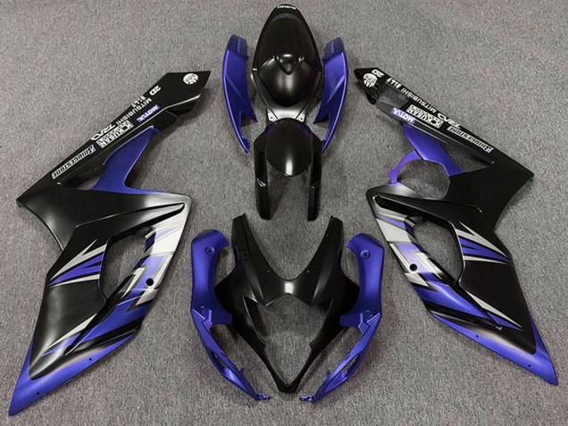 2005-2006 Matte Black Blue Suzuki GSXR 1000 Motorcycle Fairings
