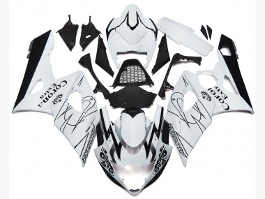 2005-2006 White Black Corona OEM Style Suzuki GSXR 1000 Motorcycle Fairings