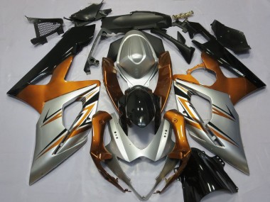 2005-2006 Orange Silver Glossy Black Suzuki GSXR 1000 Motorcycle Fairings