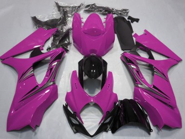 2007-2008 Pink Glossy Black OEM Style Suzuki GSXR 1000 Motorcycle Fairings