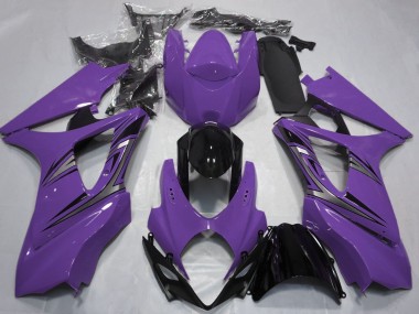 2007-2008 Purple Glossy Black OEM Style Suzuki GSXR 1000 Motorcycle Fairings