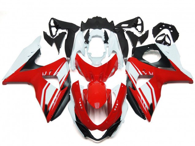 2009-2016 White Red Black Suzuki GSXR 1000 Motorcycle Fairings