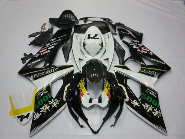 2005-2006 White Black Yellow Red GREEN RockStar Suzuki GSXR 1000 Motorcycle Fairings