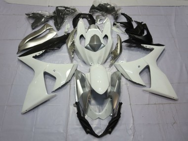 2009-2016 White Silver Suzuki GSXR 1000 Motorcycle Fairings