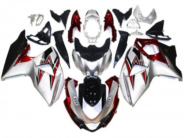 2009-2016 Silver Red Black Suzuki GSXR 1000 Motorcycle Fairings