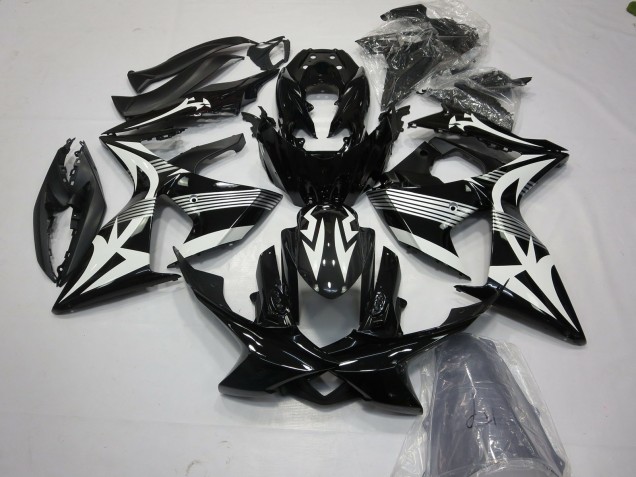 2009-2016 White Black Suzuki GSXR 1000 Motorcycle Fairings