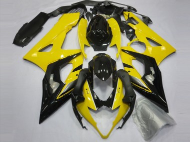 2005-2006 Yellow Glossy Black Suzuki GSXR 1000 Motorcycle Fairings