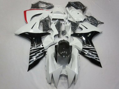 2011-2024 White Glossy Black Red Suzuki GSXR 600 / GSXR 750 Motorcycle Fairings
