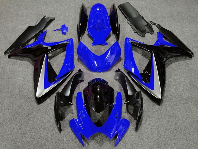 2006-2007 Blue Silver Glossy Black OEM Style Suzuki GSXR 600 / GSXR 750 Motorcycle Fairing
