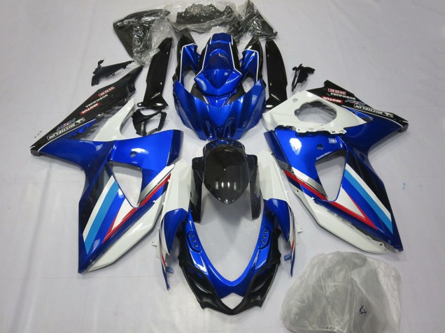 2008-2010 Blue White Glossy Black Red Suzuki GSXR 600 / GSXR 750 Motorcycle Fairings