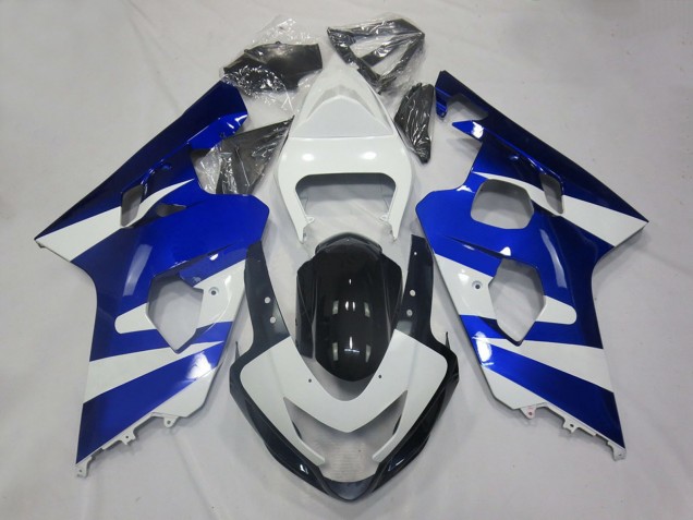 2004-2005 White Blue Black OEM Style Suzuki GSXR 600 / GSXR 750 Motorcycle Fairings