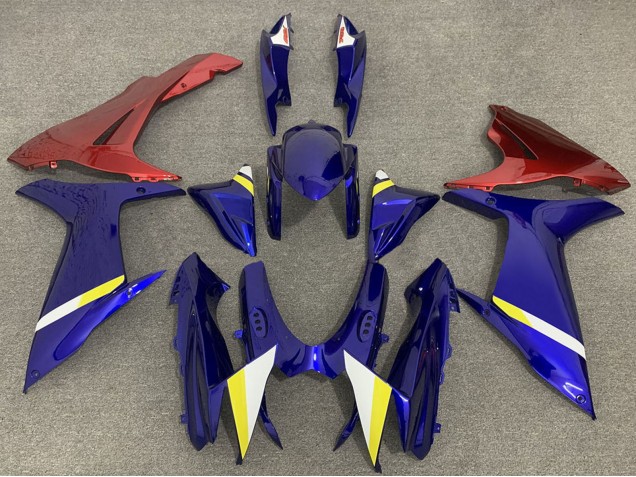 2011-2024 Blue with Red Lowers Suzuki GSXR 600 / GSXR 750 Motorcycle Fairings