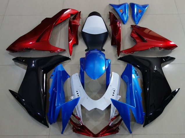 2011-2024 White Blue Red Black Suzuki GSXR 600 / GSXR 750 Motorcycle Fairings
