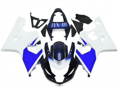 2004-2005 White Blue Suzuki GSXR 600 / GSXR 750 Motorcycle Fairings