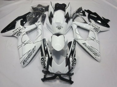 2008-2010 White Black Alstare Corona Motul Suzuki GSXR 600 / GSXR 750 Motorcycle Fairings
