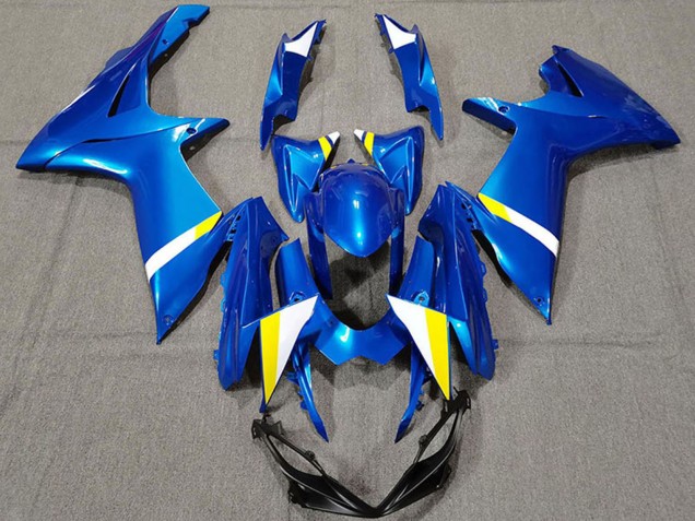 2011-2024 Blue White Yellow Suzuki GSXR 600 / GSXR 750 Motorcycle Fairings