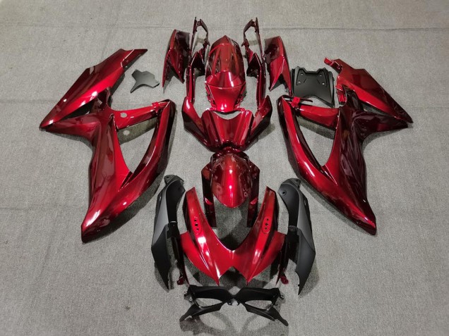 2008-2010 Candy Red Black Suzuki GSXR 600 / GSXR 750 Motorcycle Fairings