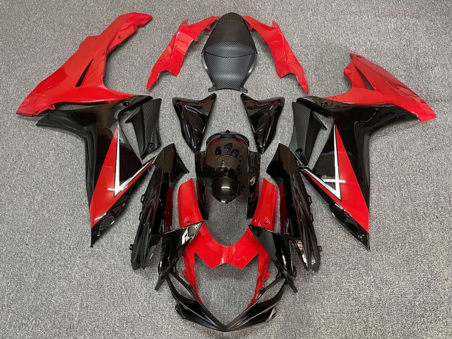 2011-2024 Red Glossy Black Suzuki GSXR 600 / GSXR 750 Abs Motorcycle Fairing