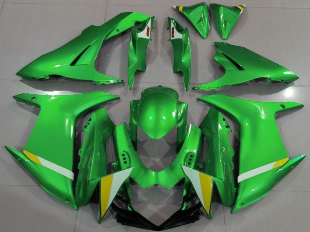 2011-2024 Green White Yellow Suzuki GSXR 600 / GSXR 750 Motorcycle Fairings