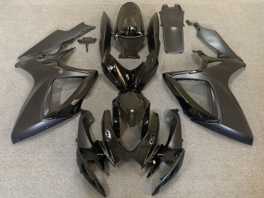 2006-2007 Glossy Black Matte Black Suzuki GSXR 600 / GSXR 750 Motorcycle Fairings