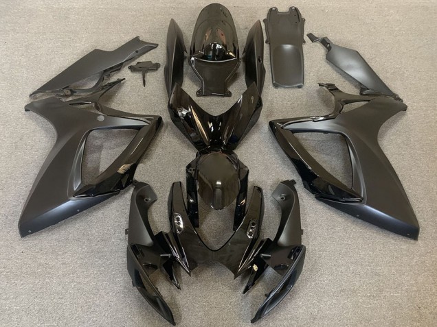 2006-2007 Glossy Black Matte Black Suzuki GSXR 600 / GSXR 750 Motorcycle Fairings