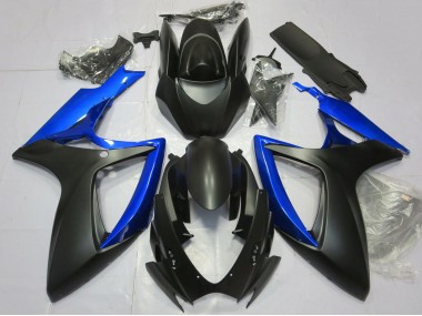 2006-2007 Blue Matte Black Suzuki GSXR 600 / GSXR 750 Motorcycle Fairing