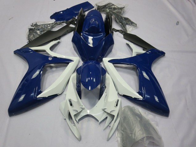 2006-2007 Blue White Black Suzuki GSXR 600 / GSXR 750 Motorcycle Fairings