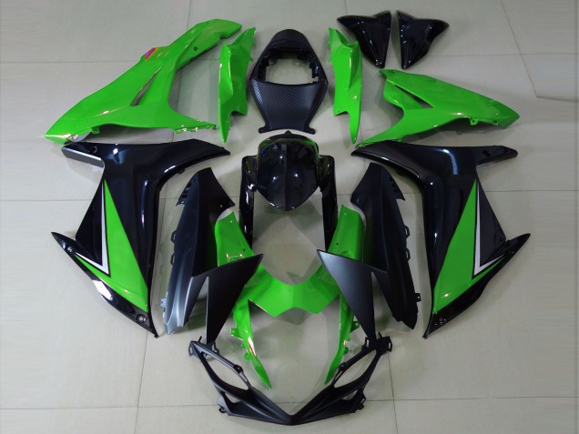 2011-2024 Green Glossy Black Matte Black Suzuki GSXR 600 / GSXR 750 Motorcycle Fairings