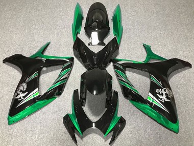 2006-2007 Green Glossy Black Suzuki GSXR 600 / GSXR 750 Motorcycle Fairings