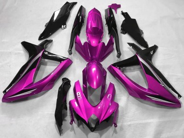 2008-2010 Pink Glossy Black Suzuki GSXR 600 / GSXR 750 Motorcycle Fairings