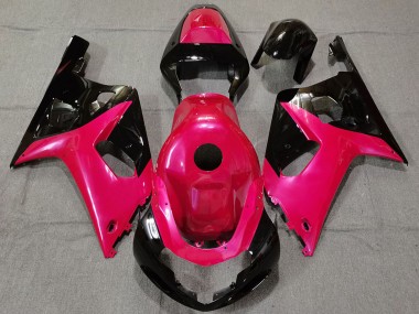 2001-2003 Pink Glossy Black Suzuki GSXR 600 / GSXR 750 Motorcycle Fairings