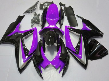 2006-2007 Purple Glossy Black Suzuki GSXR 600 / GSXR 750 Motorcycle Fairings