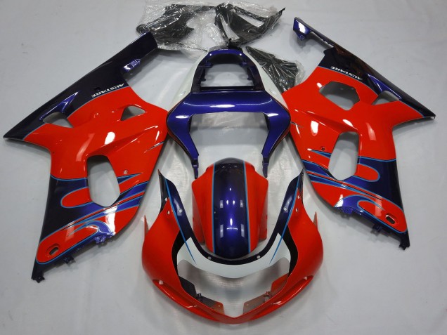 2001-2003 Red Blue Glossy Black Suzuki GSXR 600 / GSXR 750 Motorcycle Fairings