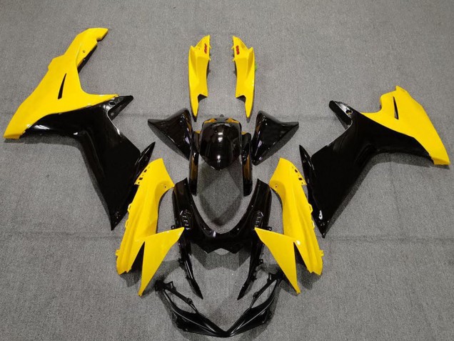 2011-2024 Yellow Glossy Black Suzuki GSXR 600 / GSXR 750 Motorcycle Fairings